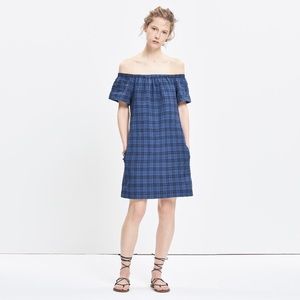 SHOP CLOSING! Madewell Blue Off Shoulder Dress